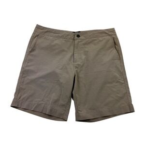 Faherty Tan 35x9 All Day Drawstring Shorts Polyester Cotton Elastane